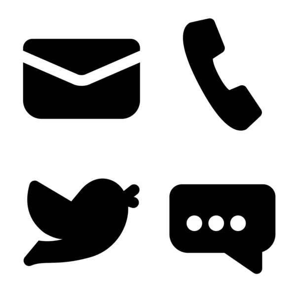 Contact icons — Stock Vector