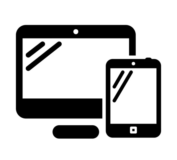 Personal computer e tablet — Vettoriale Stock