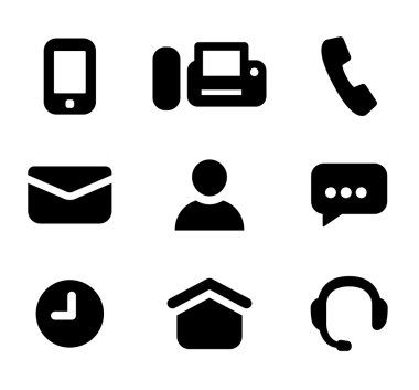 Contact us icons clipart