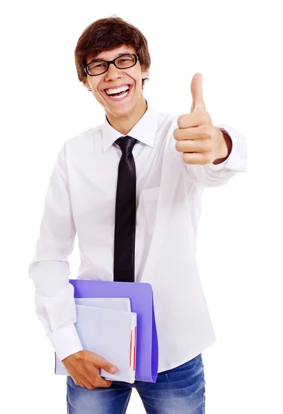 Estudiante latino alegre —  Fotos de Stock