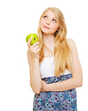 sarışın kızla çok dalgın: yeşil elma