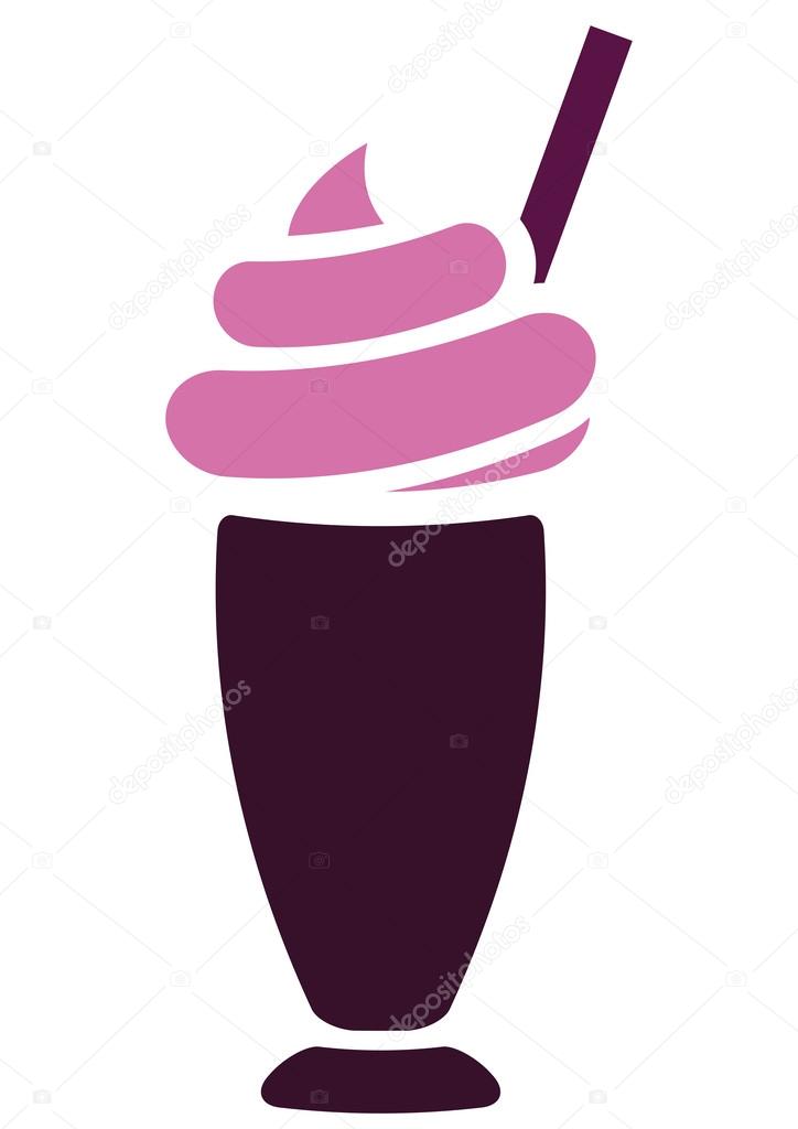 Vector sign of milk shake