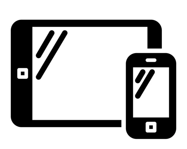 Mobilní telefon a tablet znamení — Stockový vektor