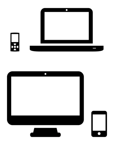 コンピューターおよびプレーヤー — ストックベクタ