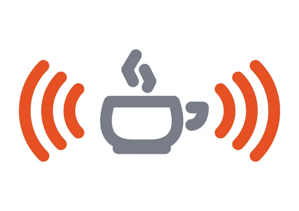 Icono de la taza Wifi — Vector de stock