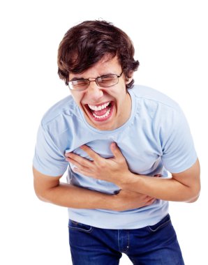 Guy with hearty laugh clipart