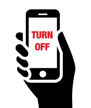 Turn off mobile phones icon clipart