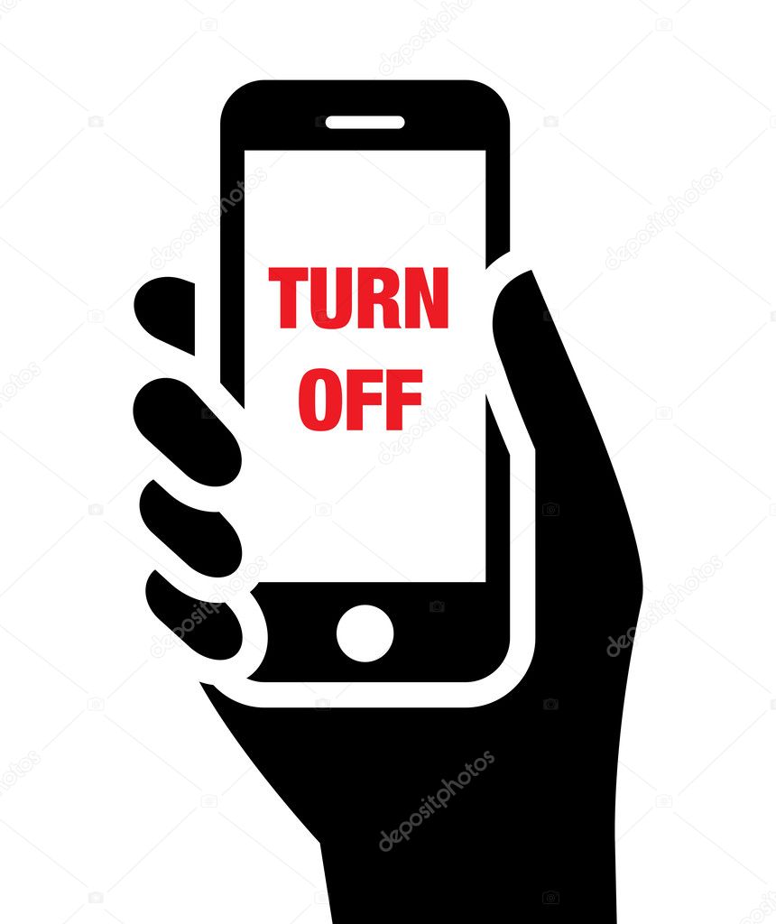 Turn off mobile phones icon