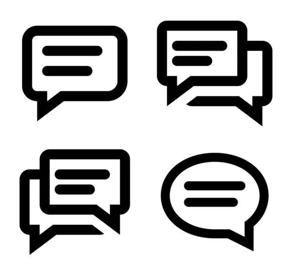 Chat icon set — Stock Vector