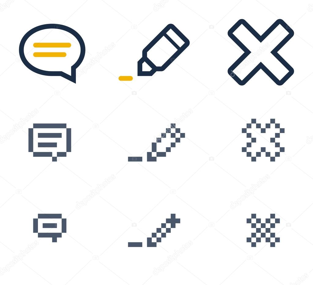 Comment, edit and delete icons