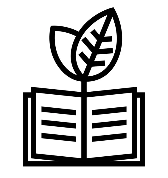 Ökológia könyv-ikonra — Stock Vector
