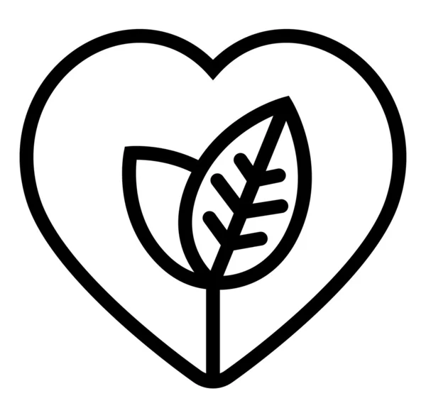 Ecologie hart pictogram — Stockvector