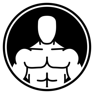 vücut geliştirmeci sembol siyah daire