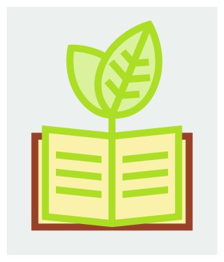 genç bitki ve kitap poster