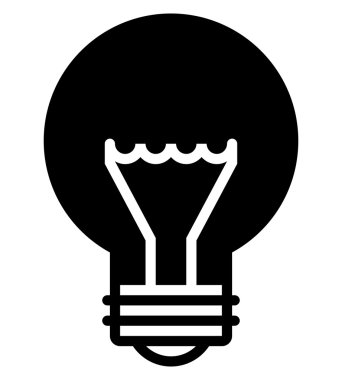 siyah ampul simgesi