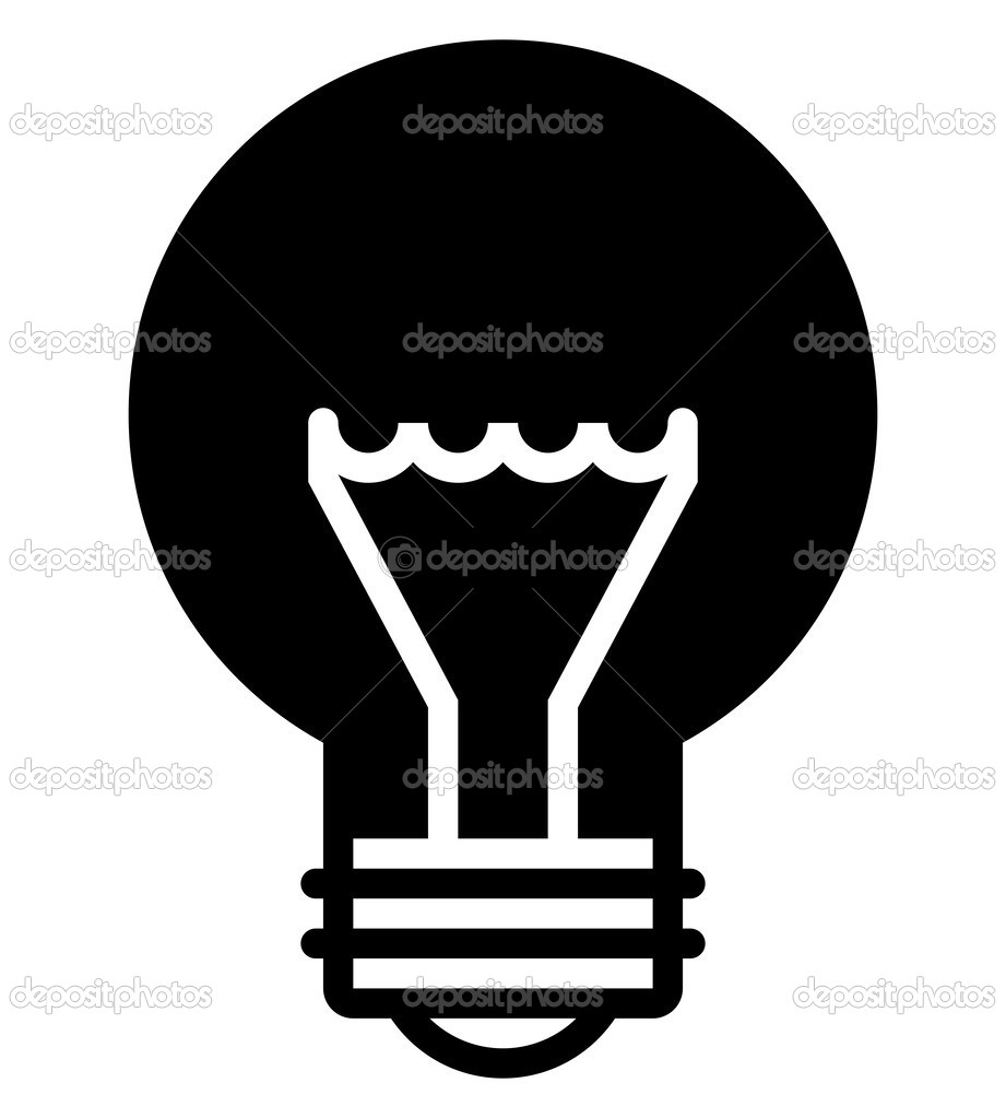 Light bulb black icon Stock Vector Image by ©furtaev 36020321