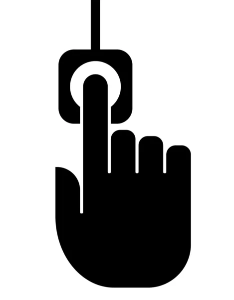 Odcisk palca skaner ikona — Wektor stockowy