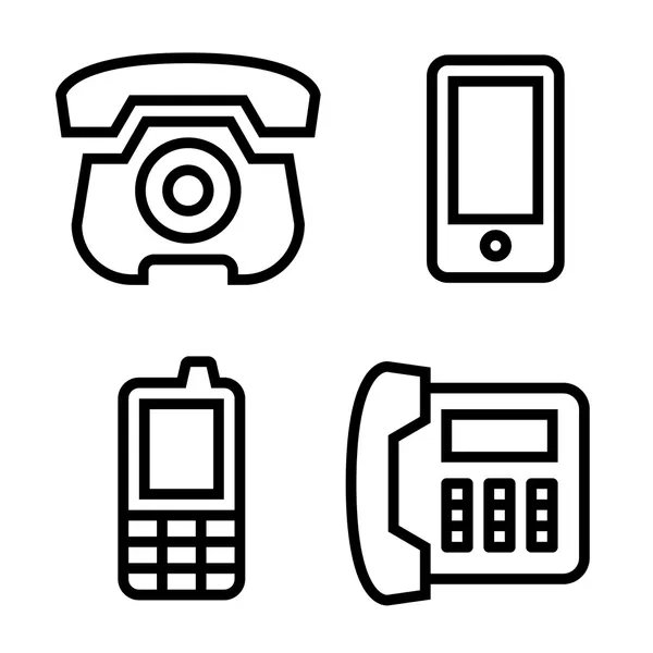 Telefon Icons set — Stok Vektör