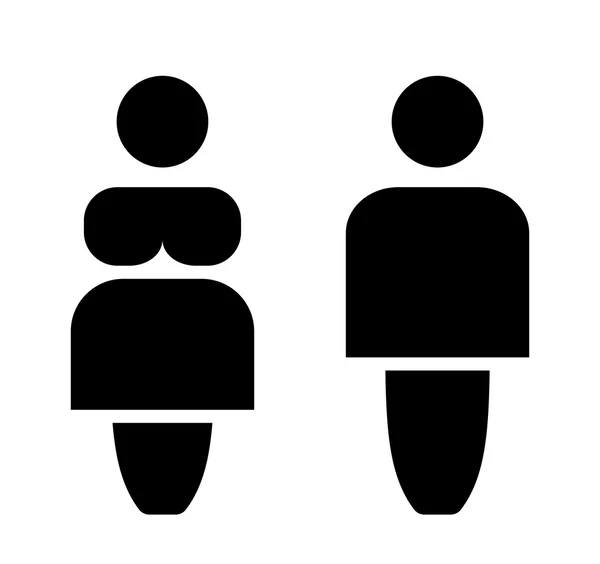 Dikke mensen pictogram — Stockvector