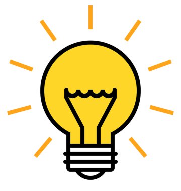parlayan ampul simgesi