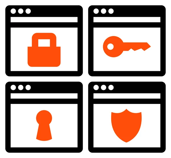 Iconos de seguridad web — Archivo Imágenes Vectoriales
