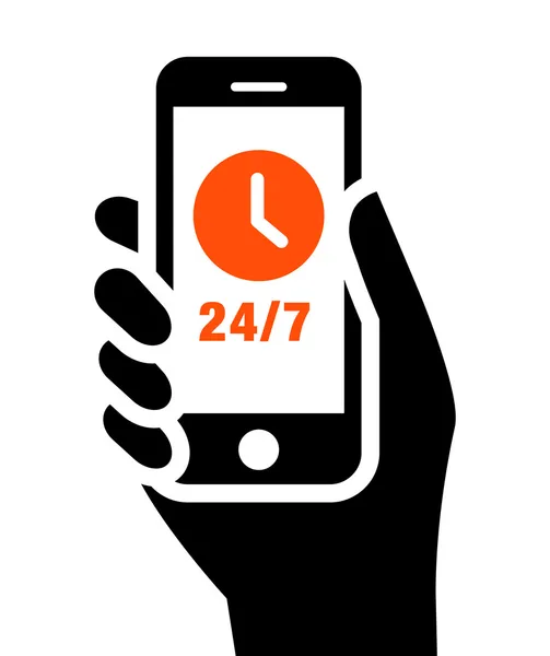24-7 hizmet simgesi