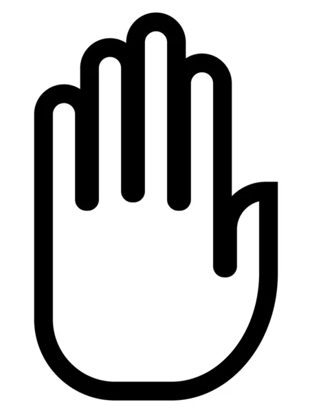 Pictogram van een hand overzicht — Stockvector