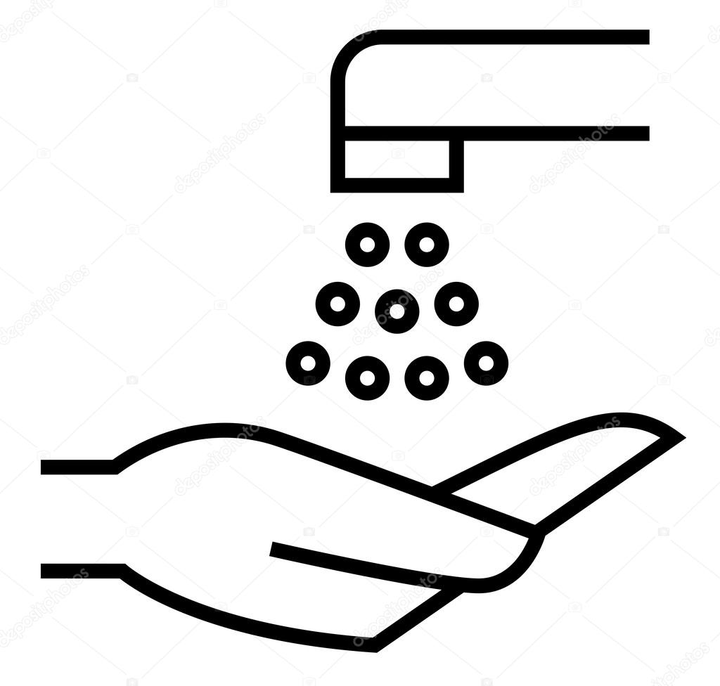Wash hands icon