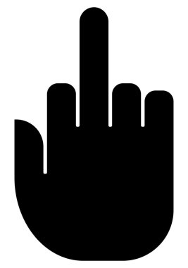Middle finger icon clipart