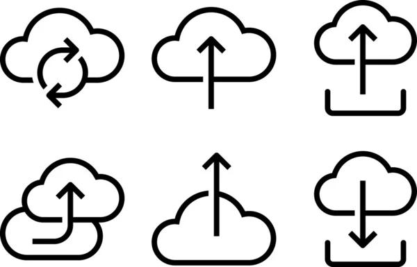 Clouds Iconos — Archivo Imágenes Vectoriales
