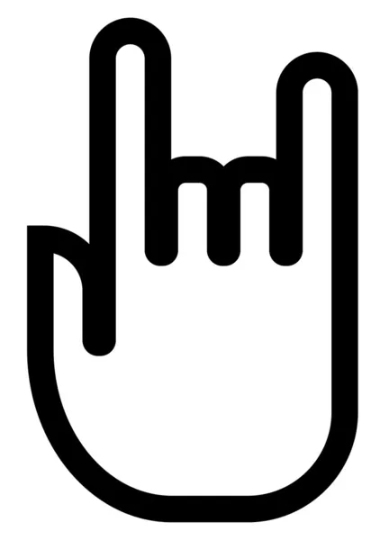 Rock kezet szerkezeti ikon — Stock Vector
