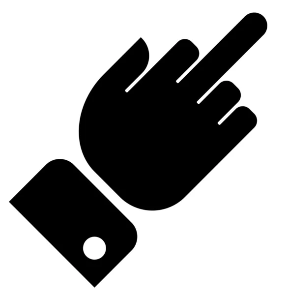 Mano mostrando gesto del dedo medio — Vector de stock