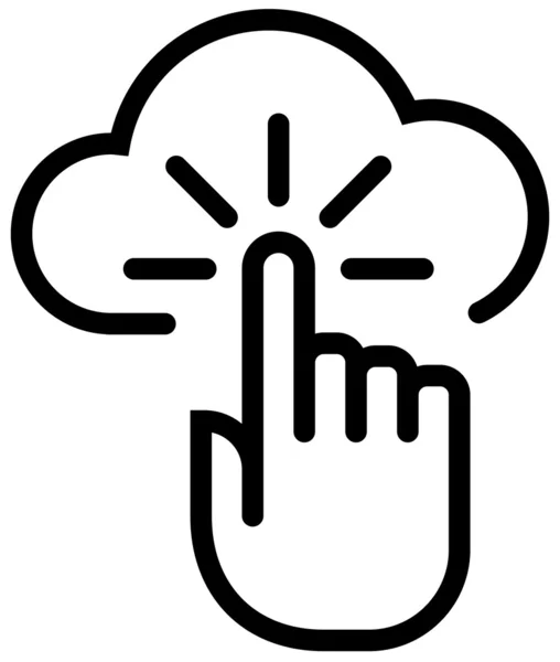 Иконка контура облака — стоковый вектор