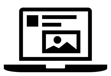 laptop ile web sayfası simgesi