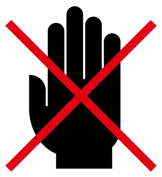 No toque el icono — Vector de stock