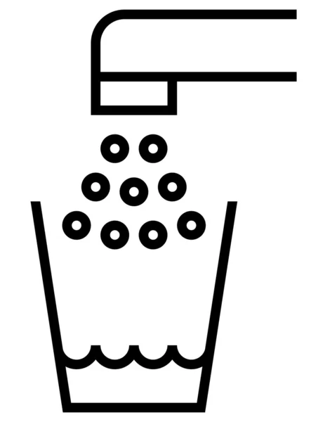 Drink water pictogram — Stockvector