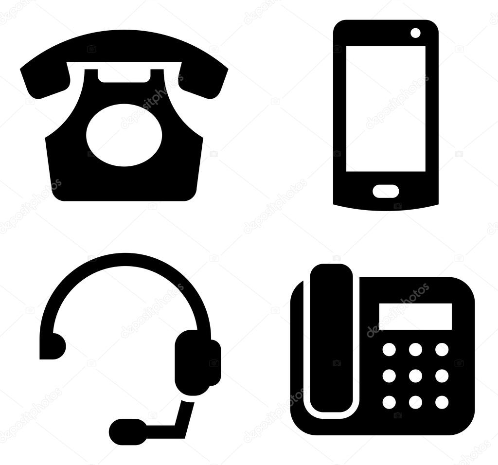 Communication devices icon set