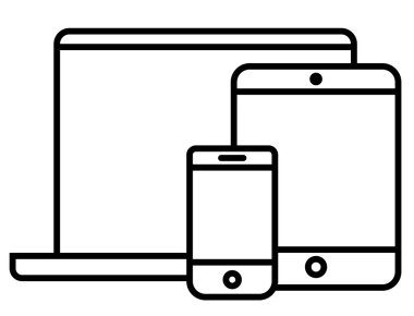 Mobil cihazlar anahat simgesini