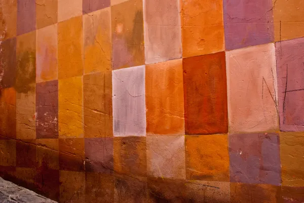 Kolorowe ściany ulicach Meksyku — Zdjęcie stockowe