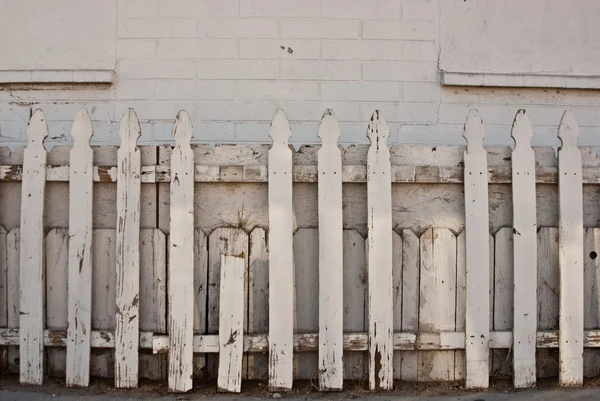 Old White Picket Fence — Stock Photo, Image