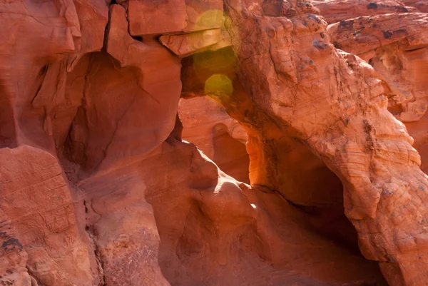 Bokeh on sandstone rocks — Stock Photo, Image