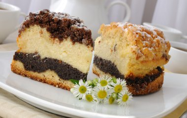 peynirli kek ile haşhaş dolum