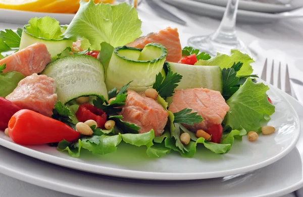 Salmon salad — Stock Photo, Image