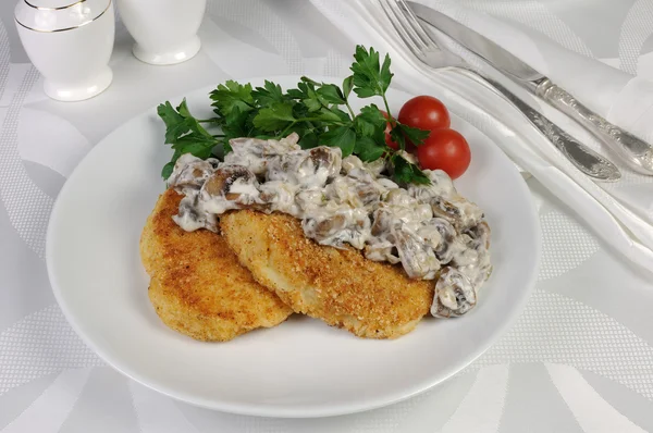 Potato patties met champignons (zrazy) — Stockfoto