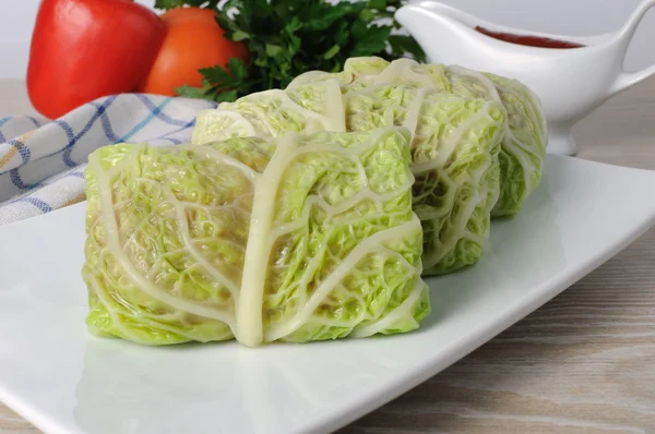 Stuffed savoy cabbage — Stock Photo, Image