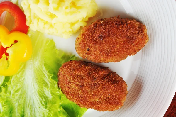 Gebratene Schnitzel — Stockfoto