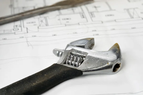 Adjustable wrench — Stock Photo, Image