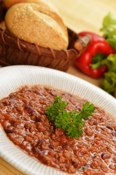 Chili con quente — Fotografia de Stock