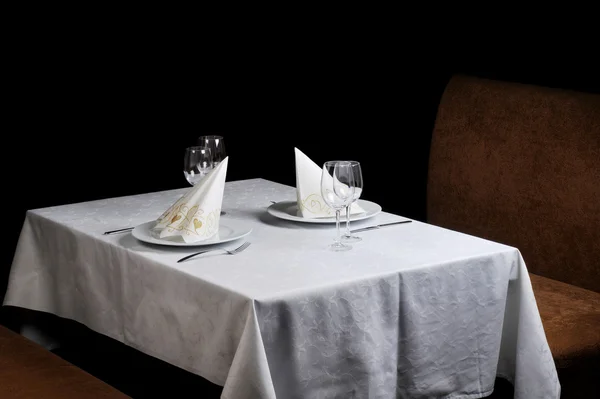 Tables set for meal Stock Picture