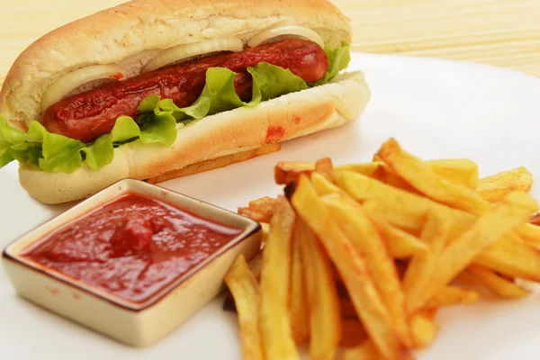 Hot dog appetitoso — Foto Stock